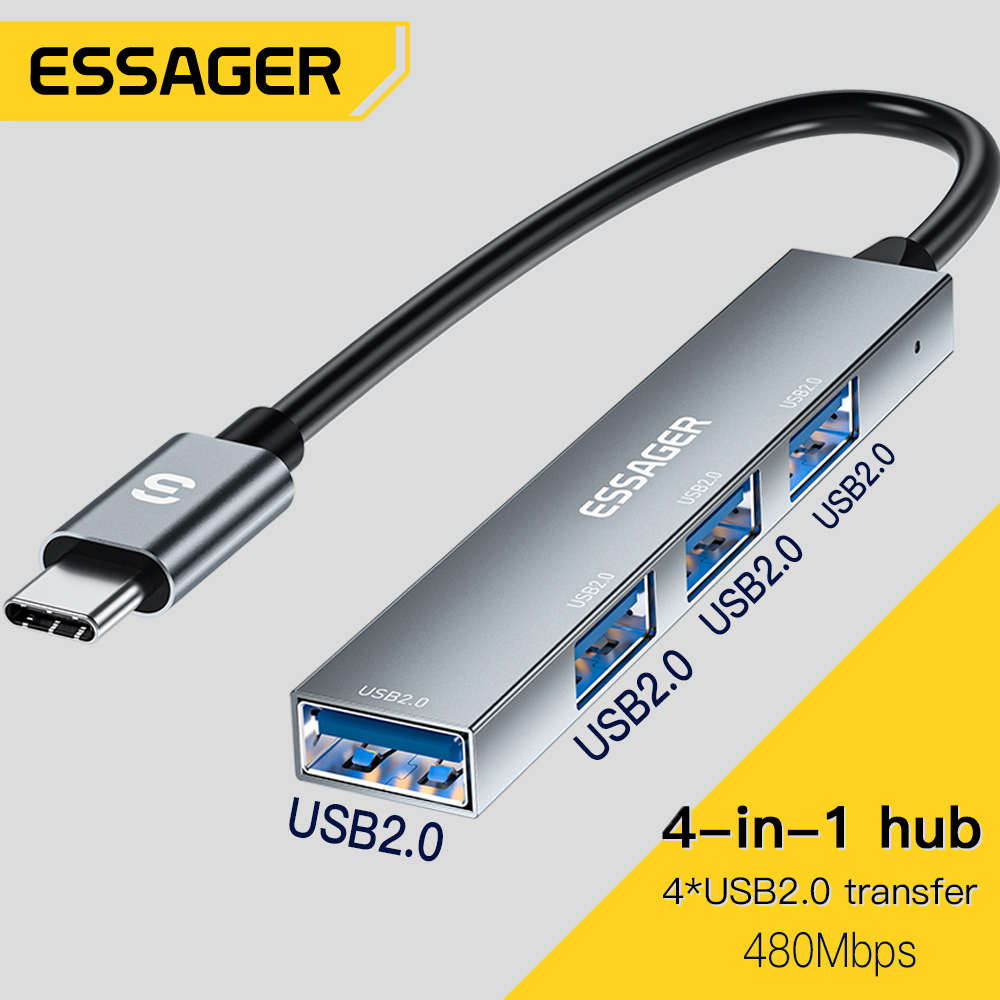 Multi Port Usb Hub - Essager 4 w 1 USB C