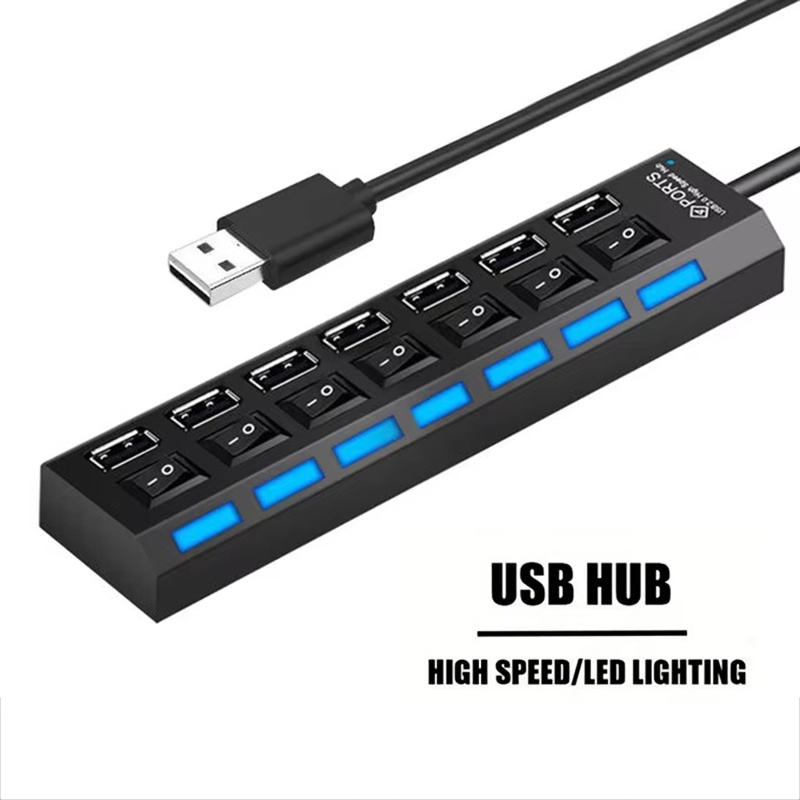 Multi Port Usb Hub - Rozdzielacz USB 2.0 z 7 portami