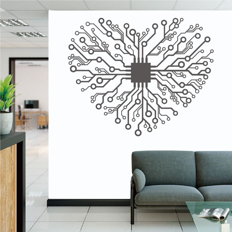 Office Tech Company - Love Chip Tech Company Office Vinyl