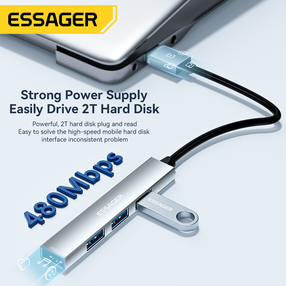 Essager 4 w 1 USB C Cable Hub  – Multi Port Usb Hub recenzja i cena