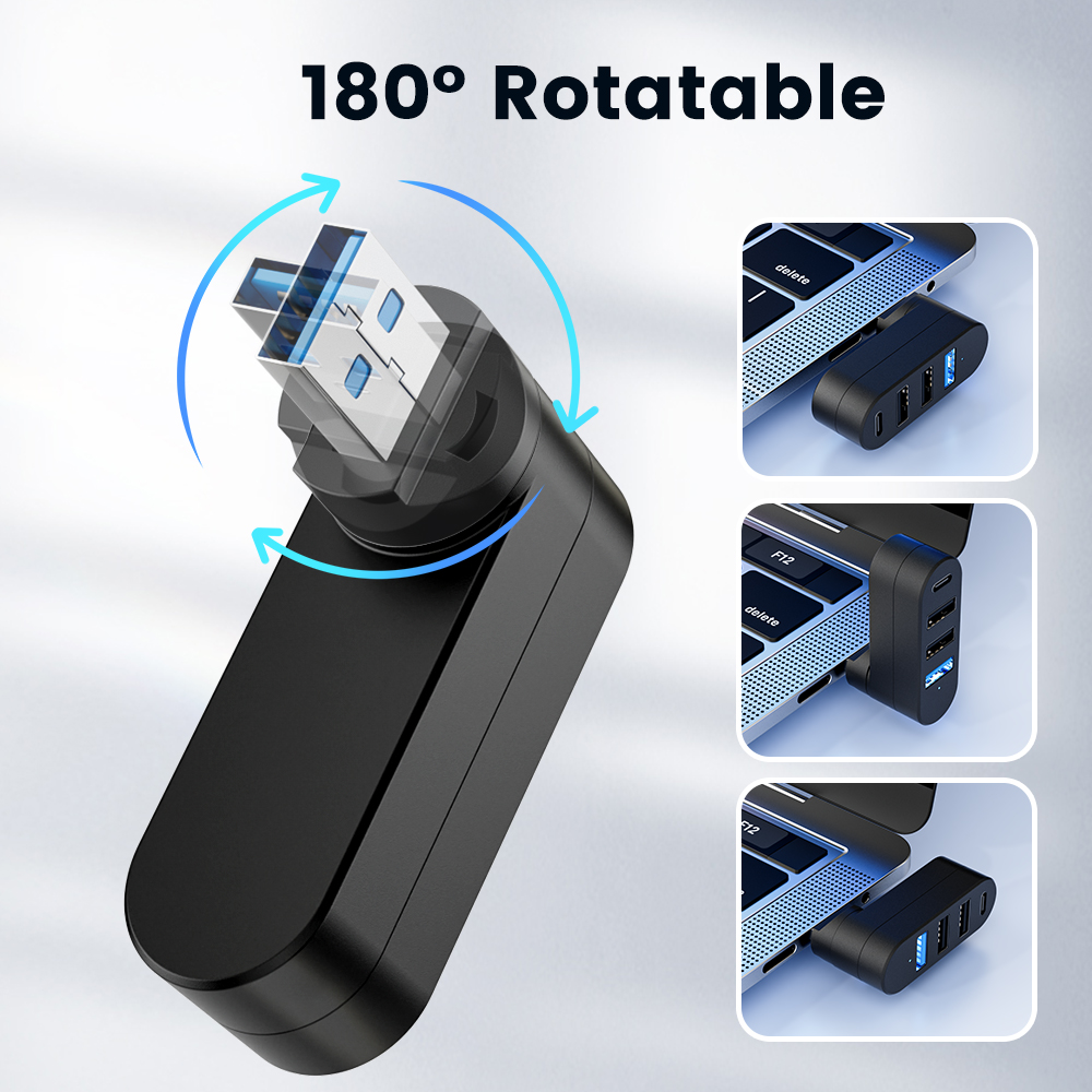 Hub USB 3.0 4 w 1 z obrotowymi – Multi Port Usb Hub recenzja i cena