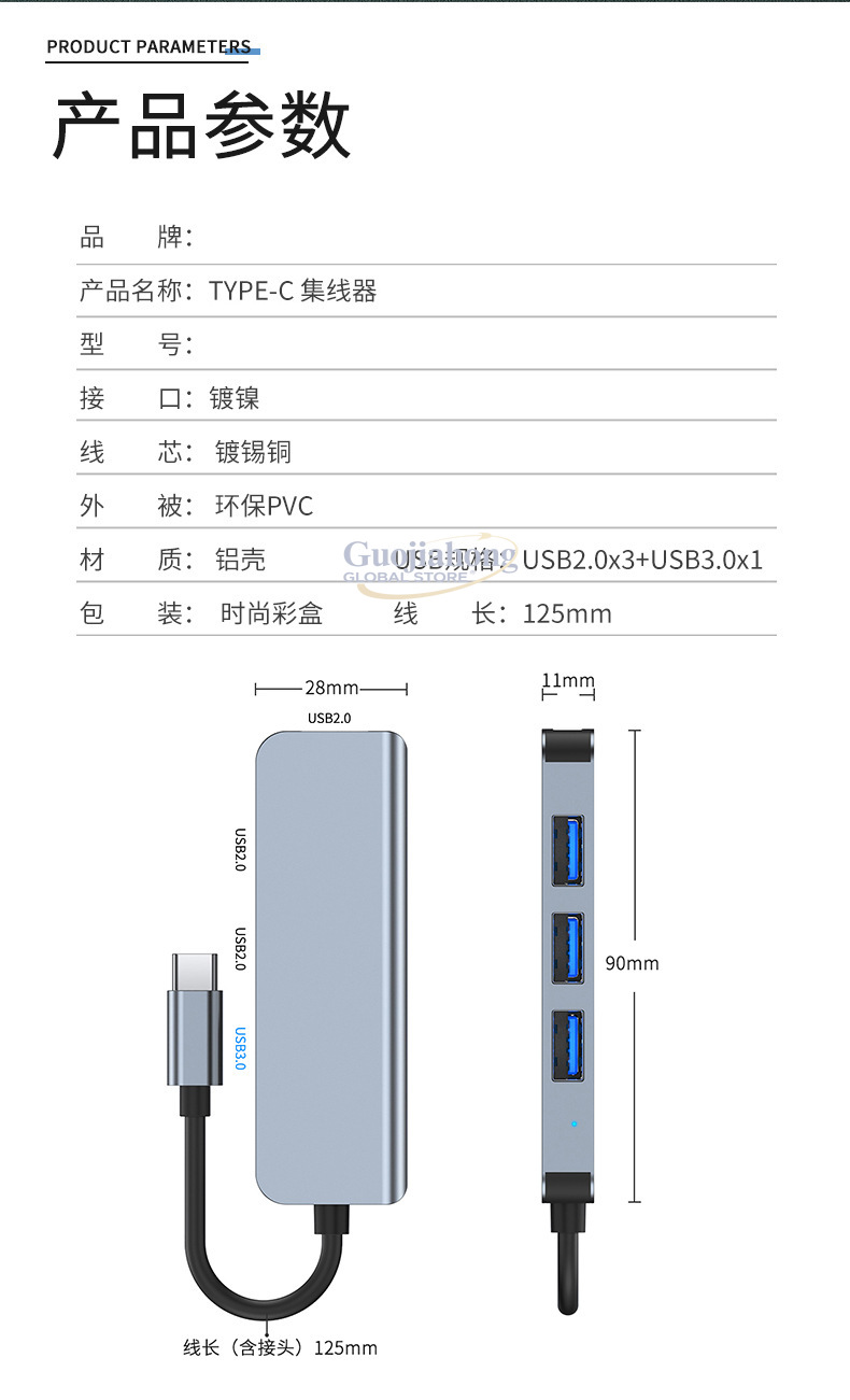 Popularny hub USB-C z 4 portam – Multi Port Usb Hub recenzja i cena
